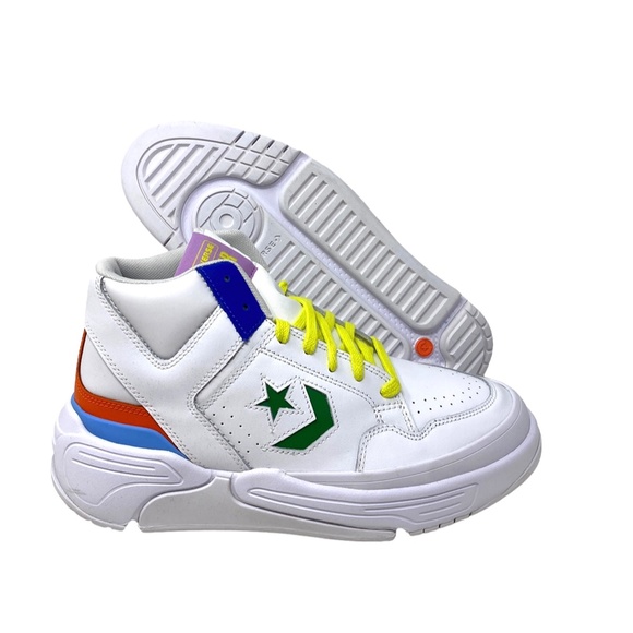 Converse Weapon CX High Top Multi White Leather Women's Size Sneakers A02523C - Picture 6 of 8